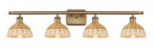 Innovations Lighting 516-4W-BB-NBD2-75-NAT - Bristol Natural II - 4 Light - 38 inch - Brushed Brass - Bath Vanity Light