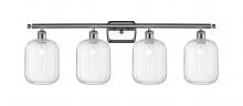 Innovations Lighting 516-4W-PC-G460-7CL - Preston Cylinder - 4 Light - 37 inch - Polished Chrome - Bath Vanity Light