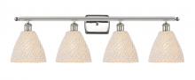 Innovations Lighting 516-4W-PN-NBD-75-NAT - Bristol Natural - 4 Light - 38 inch - Polished Nickel - Bath Vanity Light
