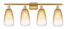 Innovations Lighting 516-4W-SG-G480-6AM - Brookhaven Almond - 4 Light - 36 inch - Satin Gold - Bath Vanity Light