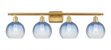 Innovations Lighting 516-4W-SG-G483-8SB - Brookhaven Globe - 4 Light - 38 inch - Satin Gold - Bath Vanity Light
