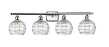 Innovations Lighting 516-4W-SN-G1213-8CL - Athens Deco Swirl - 4 Light - 38 inch - Brushed Satin Nickel - Bath Vanity Light