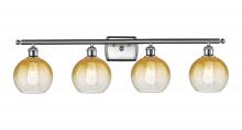 Innovations Lighting 516-4W-SN-G483-8AM - Brookhaven Globe - 4 Light - 38 inch - Brushed Satin Nickel - Bath Vanity Light