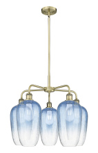 Innovations Lighting 516-5CR-AB-G484-7SB - Brookhaven Flute - 5 Light - 26 inch - Antique Brass - Stem hung - Chandelier