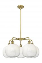 Innovations Lighting 516-5CR-BB-G481-10OP - Brookhaven Sphere - 5 Light - 29 inch - Brushed Brass - Stem hung - Chandelier