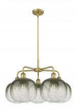 Innovations Lighting 516-5CR-BB-G481-10SL - Brookhaven Sphere - 5 Light - 29 inch - Brushed Brass - Stem hung - Chandelier