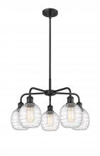 Innovations Lighting 516-5CR-BK-G1013 - Belfast - 5 Light - 24 inch - Matte Black - Chandelier