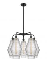Innovations Lighting 516-5CR-BK-G672-8 - Cascade - 5 Light - 26 inch - Matte Black - Chandelier