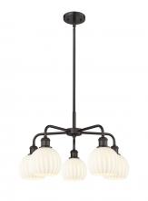Innovations Lighting 516-5CR-OB-G1217-6WV - White Venetian - 5 Light - 24 inch - Oil Rubbed Bronze - Chandelier