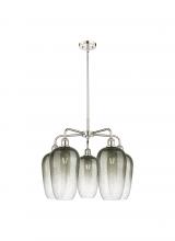 Innovations Lighting 516-5CR-PN-G484-7SL - Brookhaven Flute - 5 Light - 26 inch - Polished Nickel - Stem hung - Chandelier