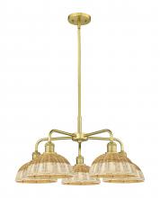 Innovations Lighting 516-5CR-SG-NBD2-9-NAT - Bristol Natural II - 5 Light - 28 inch - Satin Gold - Stem hung - Chandelier