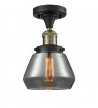 Innovations Lighting 517-1CH-BAB-G173-LED - Fulton - 1 Light - 7 inch - Black Antique Brass - Semi-Flush Mount