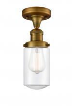 Innovations Lighting 517-1CH-BB-G312 - Dover - 1 Light - 5 inch - Brushed Brass - Semi-Flush Mount