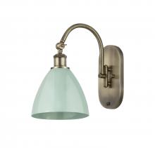 Innovations Lighting 518-1W-AB-MBD-75-SF - Plymouth - 1 Light - 8 inch - Antique Brass - Adjustable Swing Arm