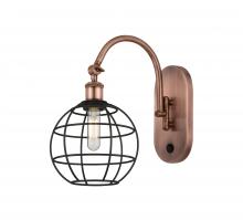 Innovations Lighting 518-1W-AC-CE-8-BK - Lake Placid - 1 Light - 8 inch - Antique Copper - Adjustable Swing Arm