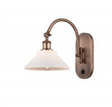 Innovations Lighting 518-1W-AC-G131 - Orwell - 1 Light - 8 inch - Antique Copper - Sconce