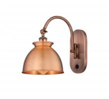 Innovations Lighting 518-1W-AC-M14-AC - Adirondack - 1 Light - 8 inch - Antique Copper - Adjustable Swing Arm