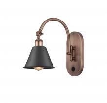 Innovations Lighting 518-1W-AC-M8-BK - Smithfield - 1 Light - 7 inch - Antique Copper - Adjustable Swing Arm