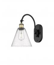 Innovations Lighting 518-1W-BAB-GBC-84 - Berkshire - 1 Light - 8 inch - Black Antique Brass - Adjustable Swing Arm