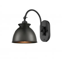 Innovations Lighting 518-1W-BK-M14-BK - Adirondack - 1 Light - 8 inch - Matte Black - Adjustable Swing Arm