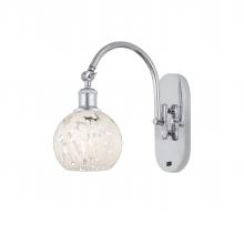 Innovations Lighting 518-1W-PC-G1216-6WM - White Mouchette - 1 Light - 6 inch - Polished Chrome - Adjustable Swing Arm