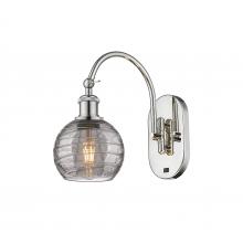 Innovations Lighting 518-1W-PN-G1213-6SM - Athens Deco Swirl - 1 Light - 6 inch - Polished Nickel - Adjustable Swing Arm