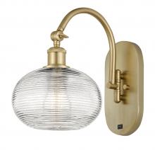 Innovations Lighting 518-1W-SG-G555-8CL - Ithaca - 1 Light - 8 inch - Satin Gold - Adjustable Swing Arm