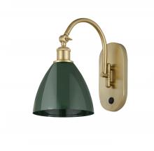 Innovations Lighting 518-1W-SG-MBD-75-GR - Plymouth - 1 Light - 8 inch - Satin Gold - Adjustable Swing Arm