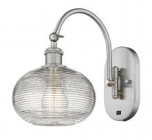 Innovations Lighting 518-1W-SN-G555-8CL - Ithaca - 1 Light - 8 inch - Brushed Satin Nickel - Adjustable Swing Arm