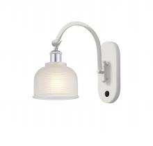 Innovations Lighting 518-1W-WPC-G411 - Dayton - 1 Light - 6 inch - White Polished Chrome - Adjustable Swing Arm