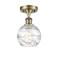 Innovations Lighting 616-1F-AB-G1213-6CL - Athens Deco Swirl - 1 Light - 6 inch - Antique Brass - Semi-Flush Mount