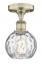 Innovations Lighting 616-1F-AB-G1215-6 - Athens Water Glass - 1 Light - 6 inch - Antique Brass - Semi-Flush Mount