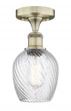 Innovations Lighting 616-1F-AB-G292 - Salina - 1 Light - 6 inch - Antique Brass - Semi-Flush Mount