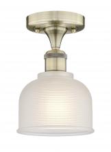 Innovations Lighting 616-1F-AB-G411 - Dayton - 1 Light - 6 inch - Antique Brass - Semi-Flush Mount