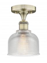 Innovations Lighting 616-1F-AB-G412 - Dayton - 1 Light - 6 inch - Antique Brass - Semi-Flush Mount