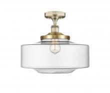 Innovations Lighting 616-1F-AB-G692-16 - Bridgeton - 1 Light - 16 inch - Antique Brass - Semi-Flush Mount