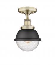Innovations Lighting 616-1F-AB-HFS-64-BK - Edison - 1 Light - 7 inch - Antique Brass - Semi-Flush Mount
