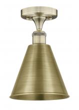 Innovations Lighting 616-1F-AB-MBC-8-AB - Berkshire - 1 Light - 8 inch - Antique Brass - Semi-Flush Mount