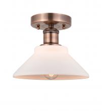 Innovations Lighting 616-1F-AC-G131 - Orwell - 1 Light - 8 inch - Antique Copper - Semi-Flush Mount