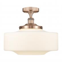 Innovations Lighting 616-1F-AC-G691-16 - Bridgeton - 1 Light - 16 inch - Antique Copper - Semi-Flush Mount