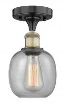 Innovations Lighting 616-1F-BAB-G104 - Belfast - 1 Light - 6 inch - Black Antique Brass - Semi-Flush Mount