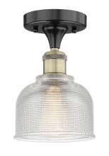 Innovations Lighting 616-1F-BAB-G412 - Dayton - 1 Light - 6 inch - Black Antique Brass - Semi-Flush Mount