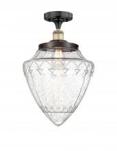 Innovations Lighting 616-1F-BAB-G664-12 - Bridgeton - 1 Light - 12 inch - Black Antique Brass - Semi-Flush Mount