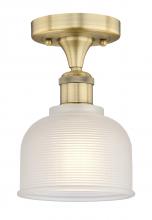 Innovations Lighting 616-1F-BB-G411 - Dayton - 1 Light - 6 inch - Brushed Brass - Semi-Flush Mount