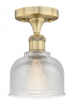 Innovations Lighting 616-1F-BB-G412 - Dayton - 1 Light - 6 inch - Brushed Brass - Semi-Flush Mount
