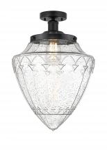 Innovations Lighting 616-1F-BK-G664-12 - Bridgeton - 1 Light - 12 inch - Matte Black - Semi-Flush Mount