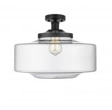 Innovations Lighting 616-1F-BK-G692-16 - Bridgeton - 1 Light - 16 inch - Matte Black - Semi-Flush Mount