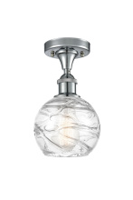 Innovations Lighting 616-1F-PC-G1213-6CL - Athens Deco Swirl - 1 Light - 6 inch - Polished Chrome - Semi-Flush Mount