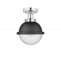 Innovations Lighting 616-1F-PC-HFS-64-BK - Edison - 1 Light - 7 inch - Polished Chrome - Semi-Flush Mount