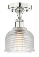 Innovations Lighting 616-1F-PN-G412 - Dayton - 1 Light - 6 inch - Polished Nickel - Semi-Flush Mount